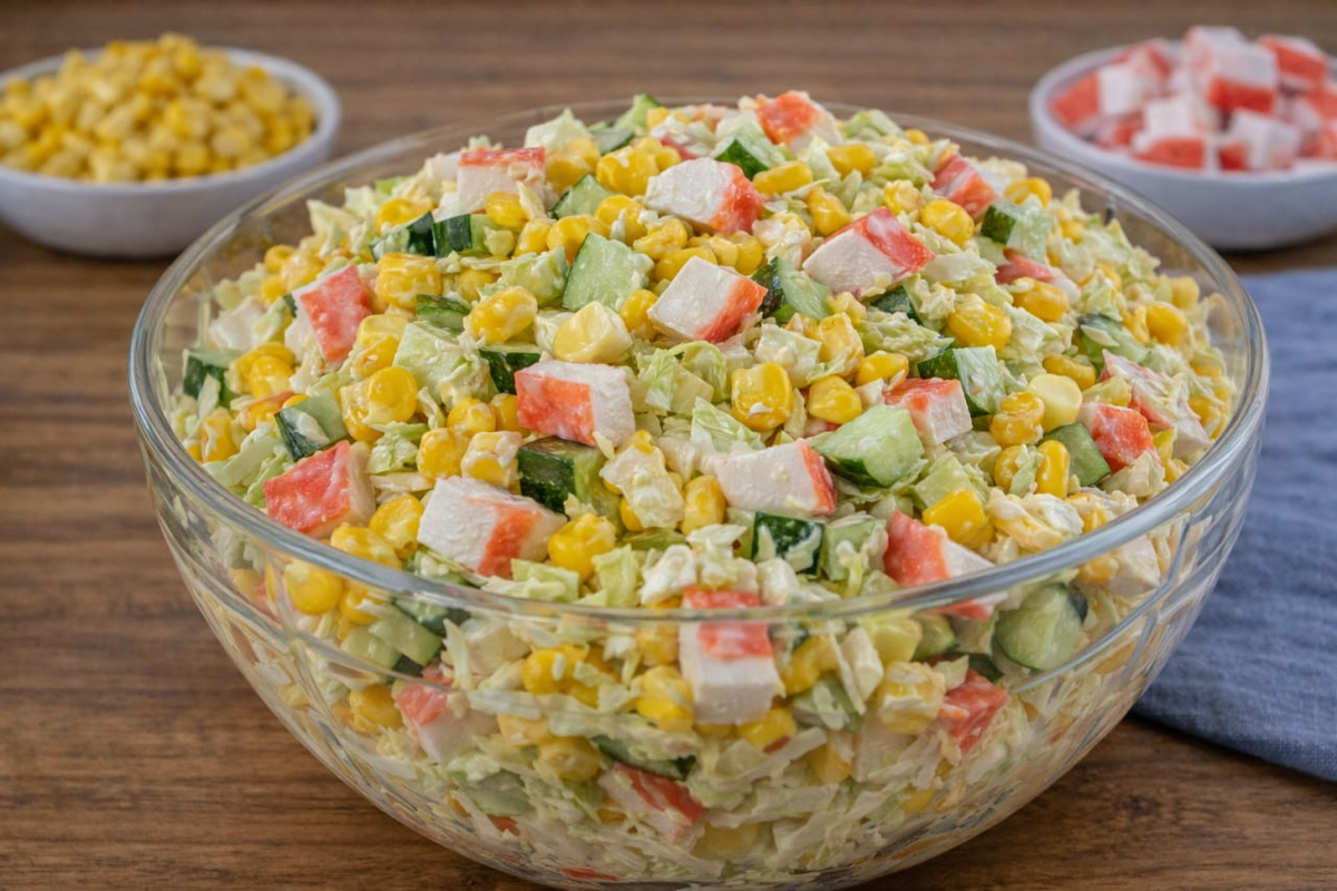 Новый взгляд на крабовый салат: вкус, которому невозможно сопротивляться