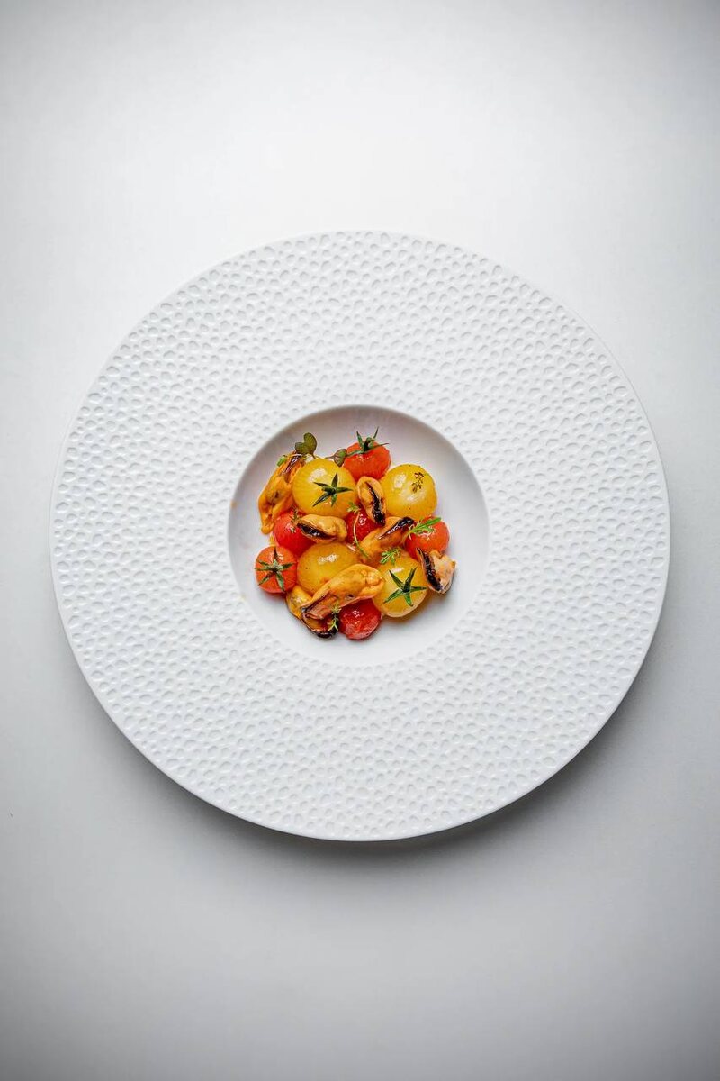 Новая весенняя находка: мидии с томатами и водорослями нори