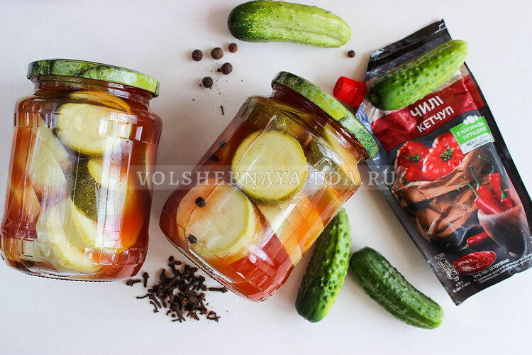 Как заготовить кабачки в остром кетчупе: простой рецепт для зимы
