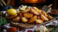 Золотистая картошка по-деревенски с пармезаном и легкой ноткой лимона